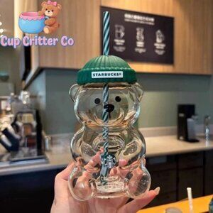 2026 Starbucks Barista Bear Cup Limited Edition Glass Cup